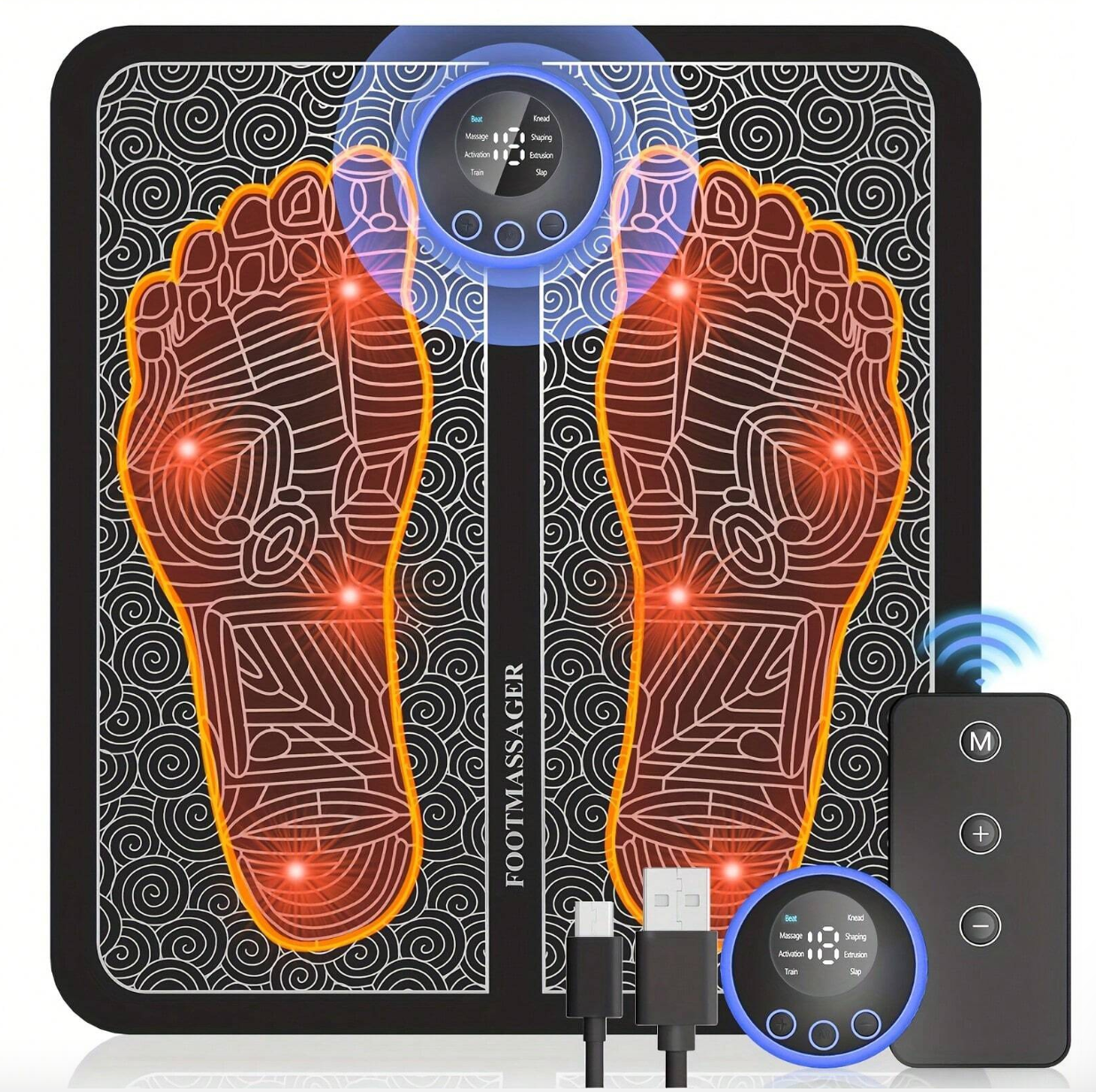 Portable Neuropathy Foot Massager Pad